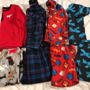 3T Boys Pajamas PJs four matching sets!